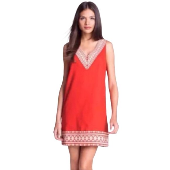 kate spade Dresses & Skirts - Kate Spade Red Ivory Laureen Shift Dress Size 0